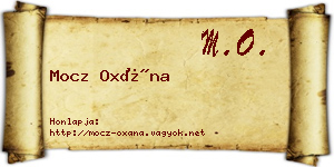 Mocz Oxána névjegykártya